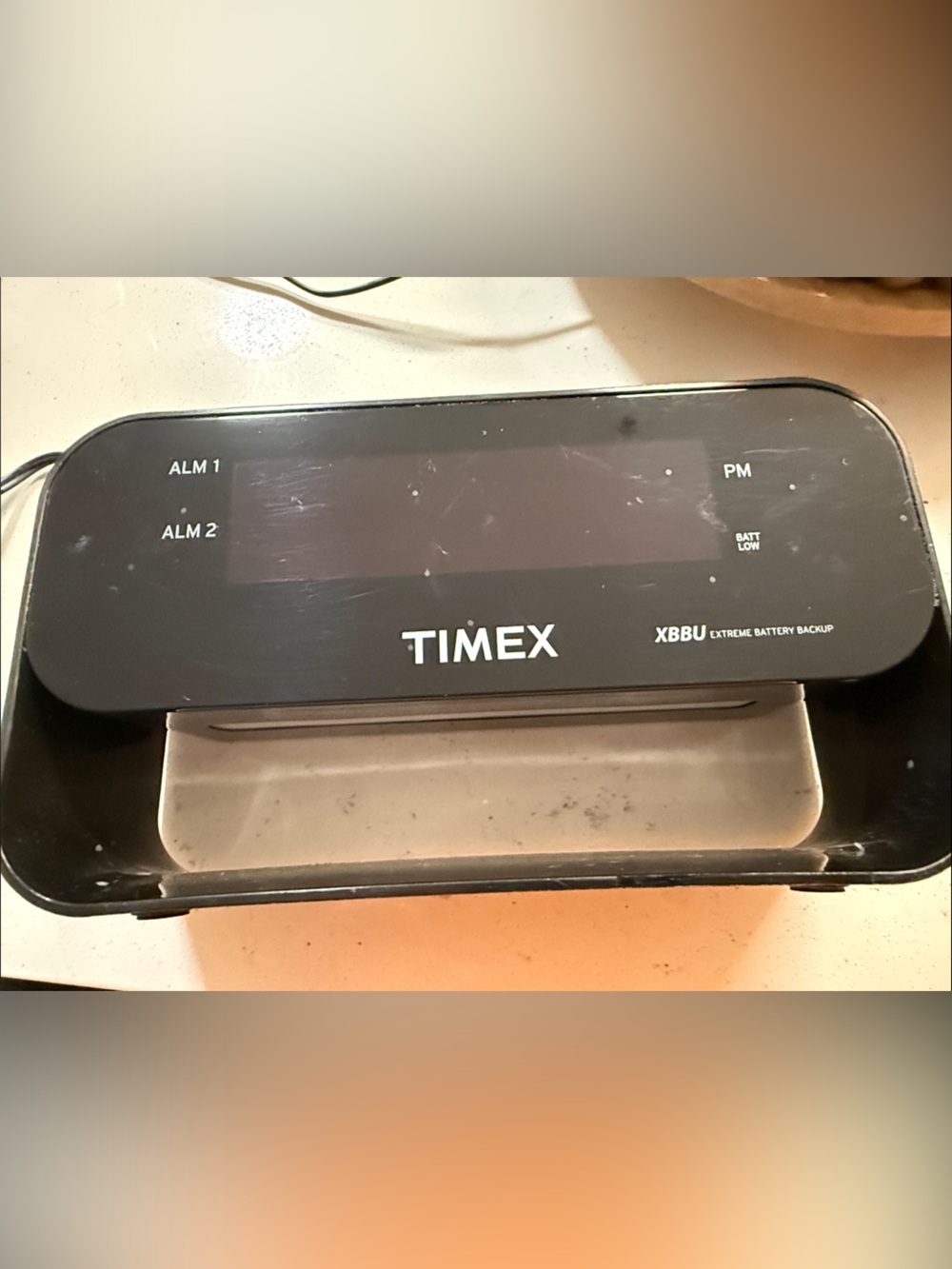 Timex black digital tabletop alarm clock